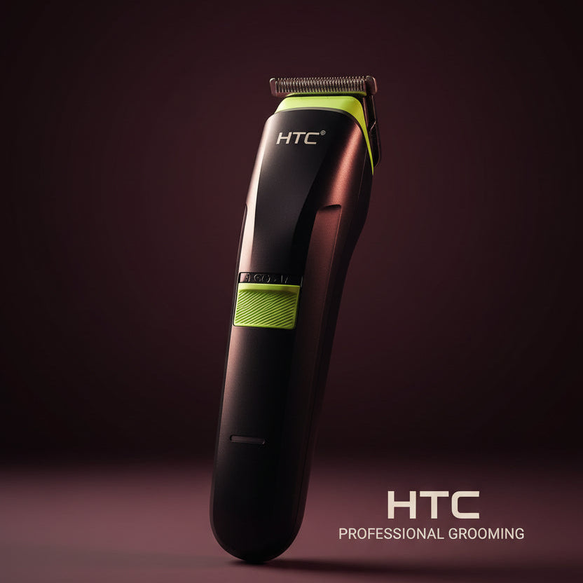 HTC 4-in-1 Men's Grooming Kit | Face, Hair & Body Trimmer | Rechargeable Electric Trimmer (AT-1211)