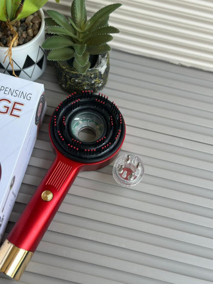 Magnetic Oil Dispensing Scalp Massage Comb with Red Light Therapy — Splashproof